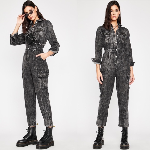 Signature8 Pants - Signature 8 Miss Reckless Denim Jumpsuit Sz Small